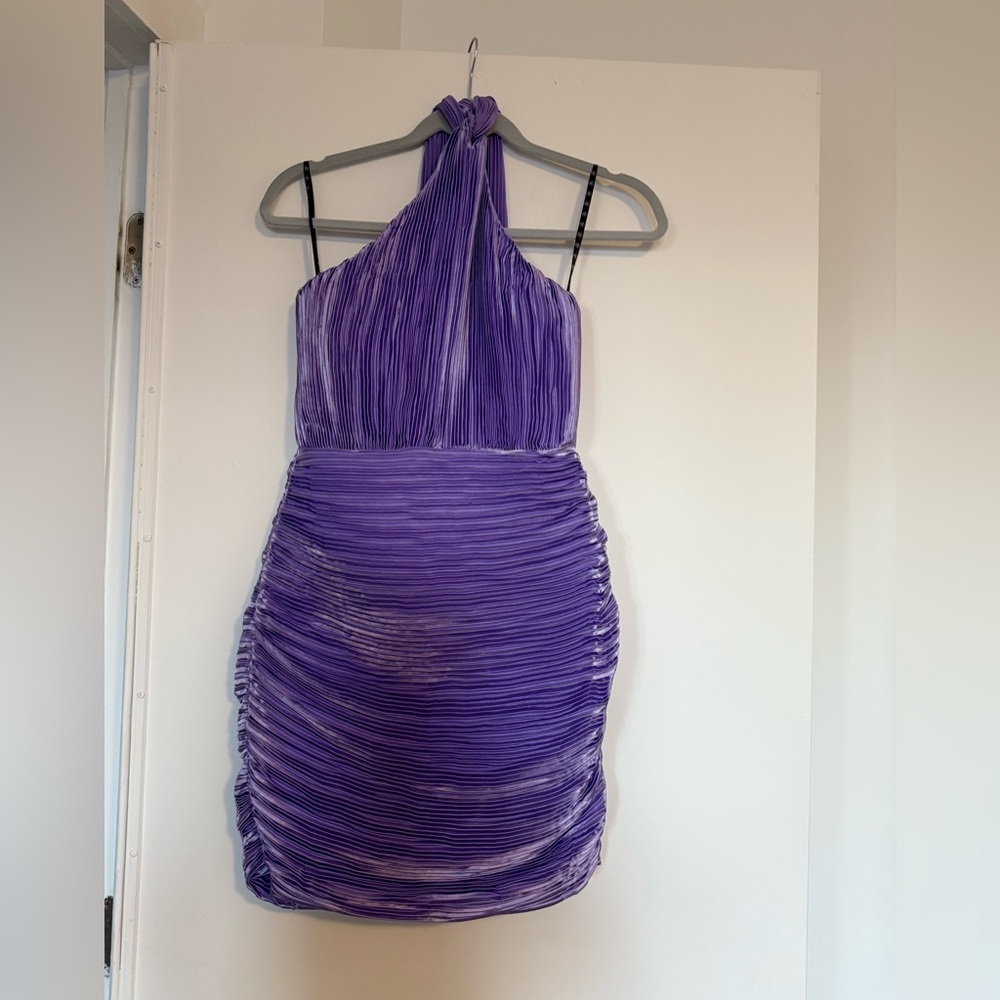 Carli Bybel x Missguided Halter mini dress
